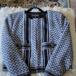 Chanel glitter tweed jacket